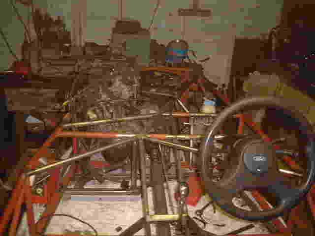 Centre chassis tacked + engine